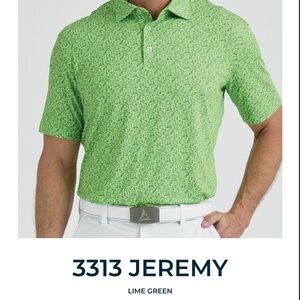 Bermuda Sand Apparel Men's Lime Green Short Sleeve Polo Shirt